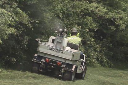 Club Car With Electric Sprayer